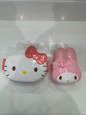 Hello Kitty & My Melody Pink White Bento Box Set
